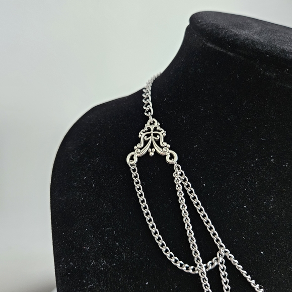 Handmade Stainless Steel Necklace with Red Glass Bead - Picture 3 of 4